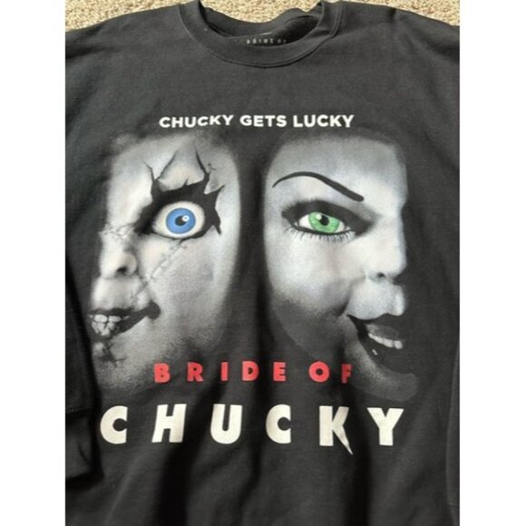 Bride of Chucky Mens Pull Over Sweater Crew Neck Graphic Thiller Size Large - Picture 2 of 11